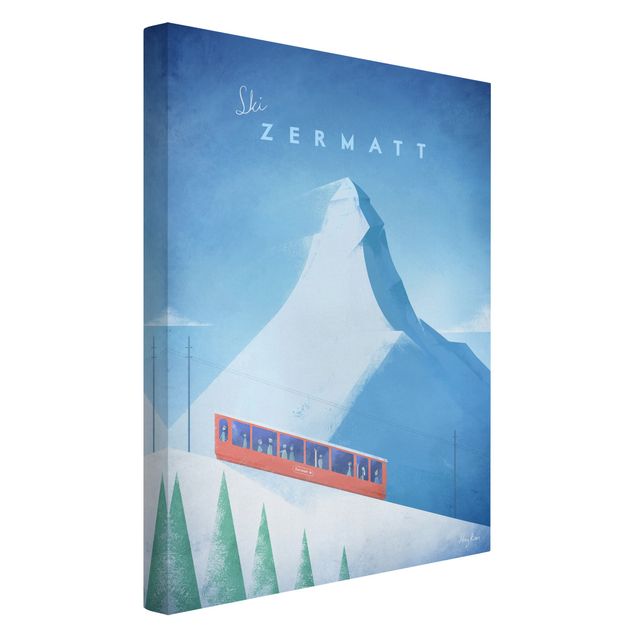 Toile montagne Poster de voyage - Zermatt