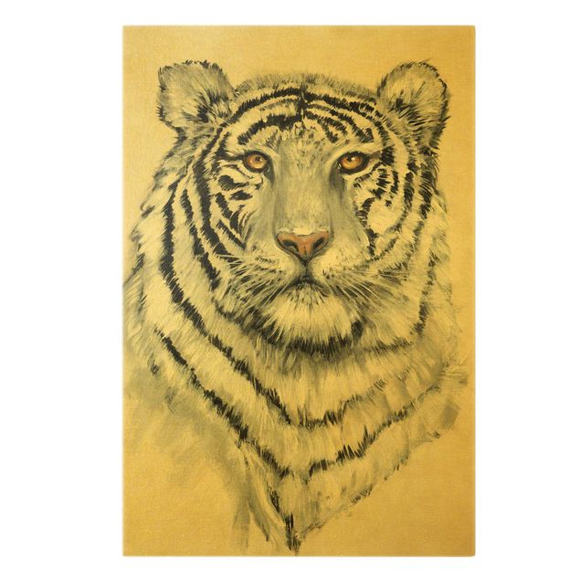 Tableaux animaux Portrait Tigre Blanc I