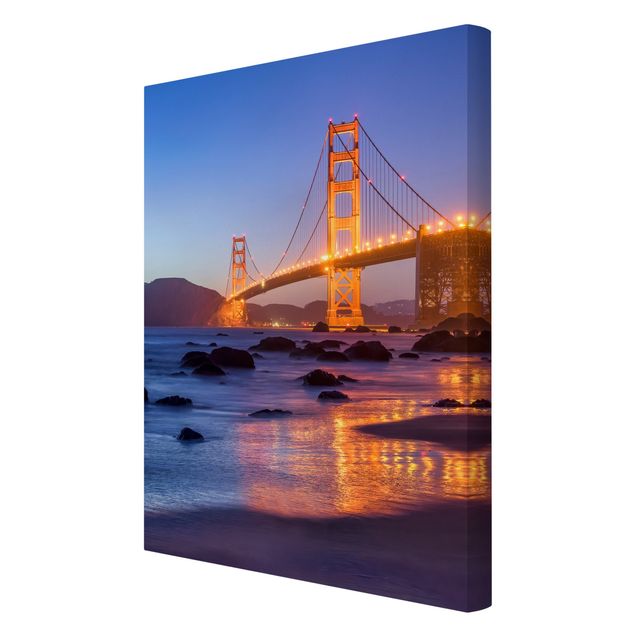 Tableaux muraux Pont du Golden Gate au crépuscule