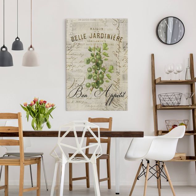 Tableaux moderne Collage Shabby Chic - Groseille