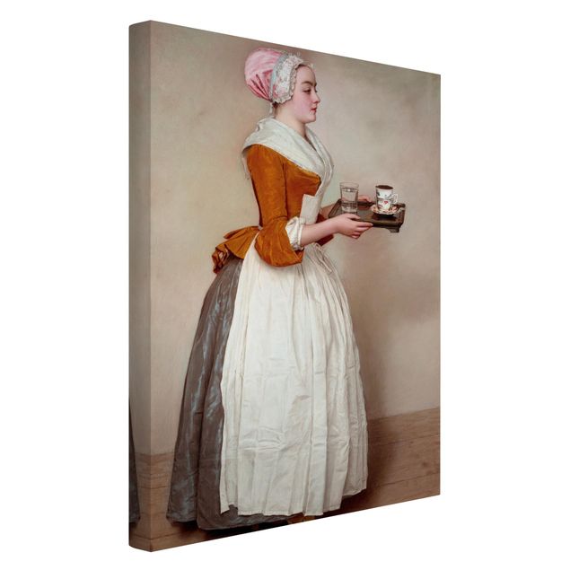 Tableau vintage Jean Etienne Liotard - La jeune fille en chocolat