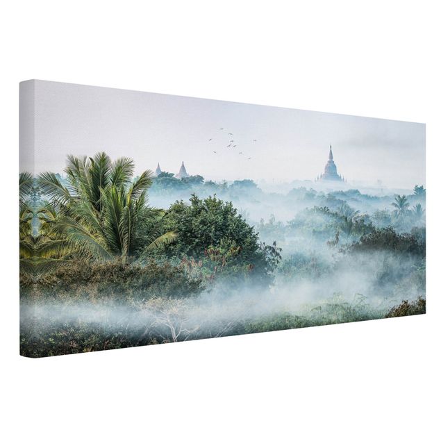 Tableaux jungle Brouillard matinal sur la jungle de Bagan