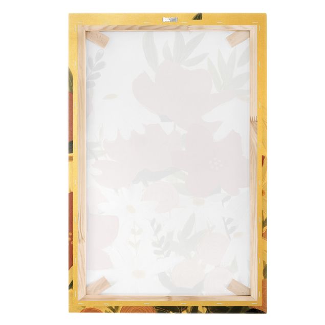 Tableau sur toile or - Varying Flowers In Pink And White I