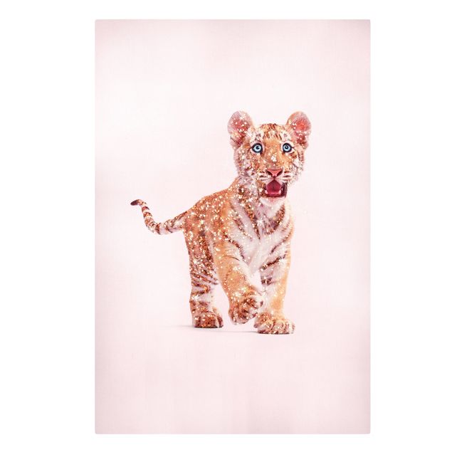 Tableau animaux Tigre avec Paillettes
