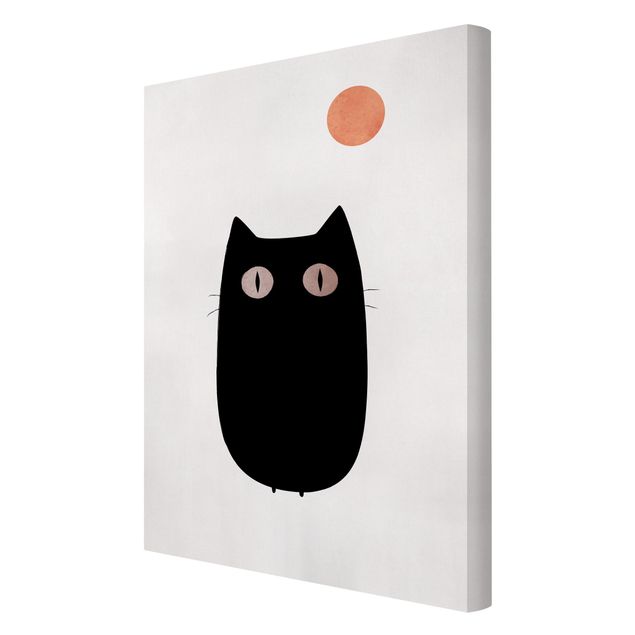Cadre animaux Illustration d'un chat noir