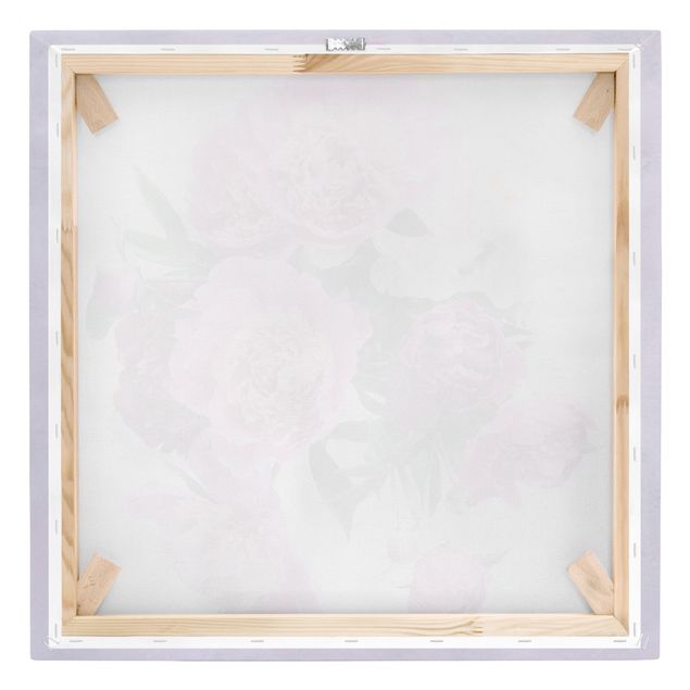 Tableau décoration Pivoines Shabby Rose Blanc