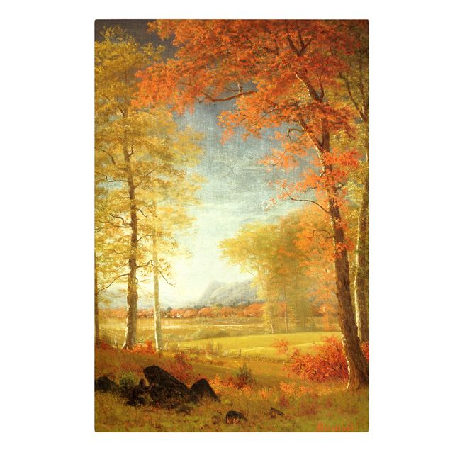 Tableaux arbres Albert Bierstadt - Automne dans le comté d'Oneida, New York