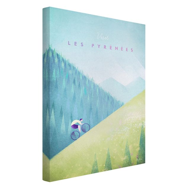 Toile paysage montagne Poster de voyage - Les Pyrénées