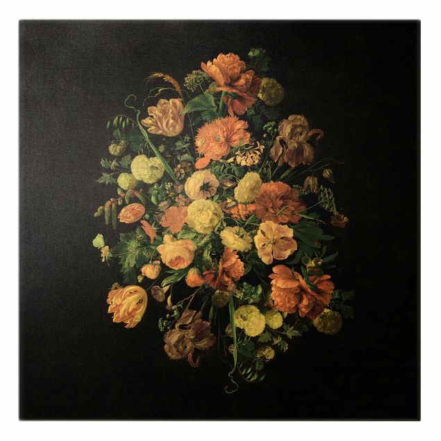 Nature morte tableau Jan Davidsz De Heem - Bouquet de fleurs sombres