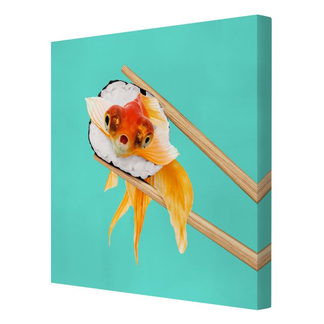 Tableaux reproduction Sushi avec poisson rouge