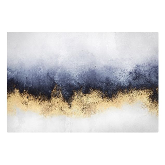 Tableaux de Elisabeth Fredriksson Ciel nuageux avec or