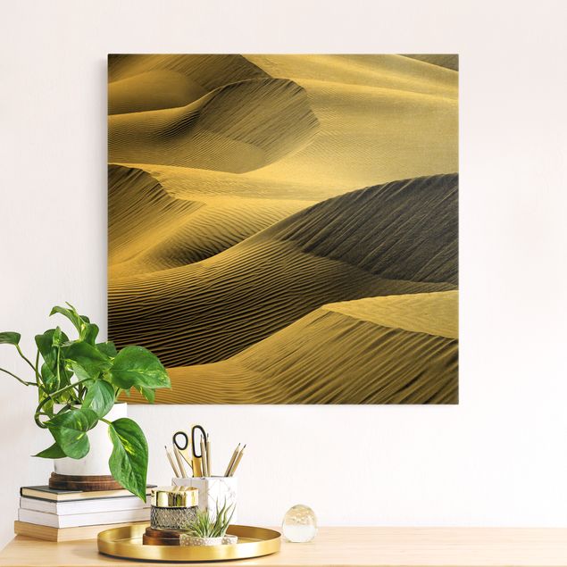 Déco murale cuisine Motif de vague dans le sable du désert
