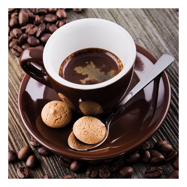 Tableaux sur toile avec café Tasses à café avec grains de café