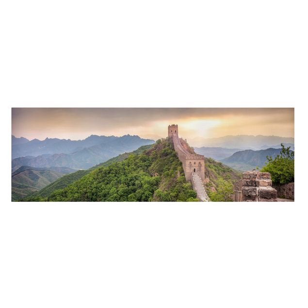 Toile coucher de soleil La muraille infinie de Chine