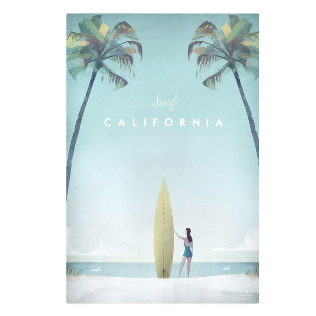 Toile de mer Poster de voyage - Californie