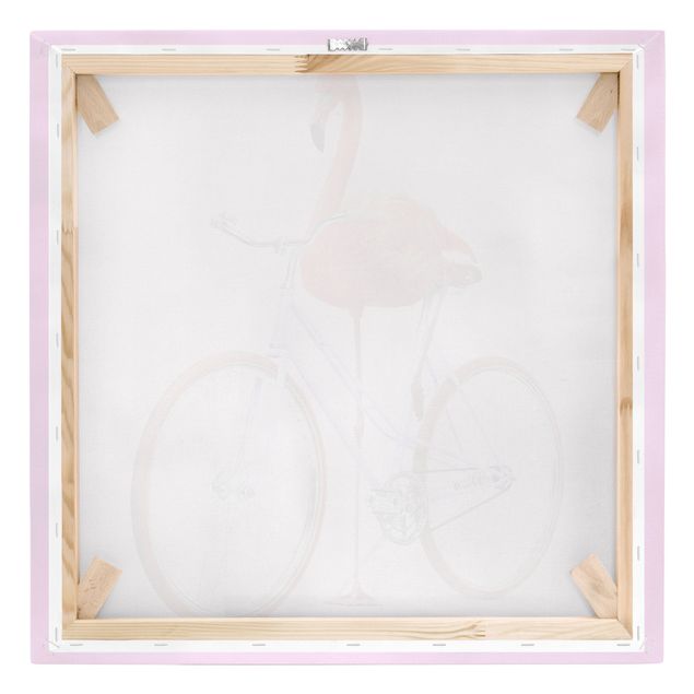 Tableaux de Jonas Loose Flamant avec bicyclette