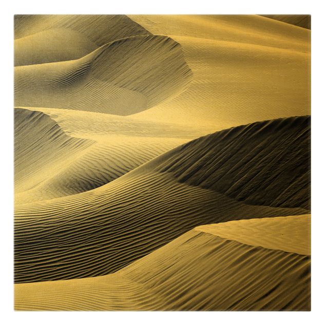 Tableau nature Motif de vague dans le sable du désert