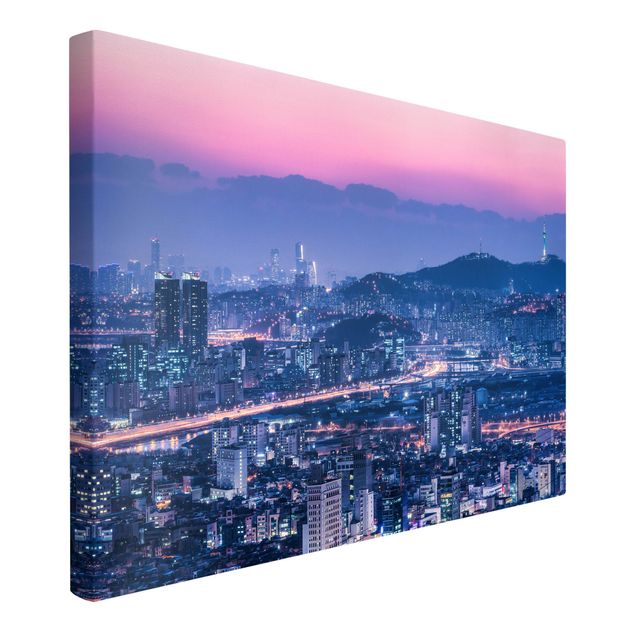 Tableaux modernes Silhouette urbaine de Séoul