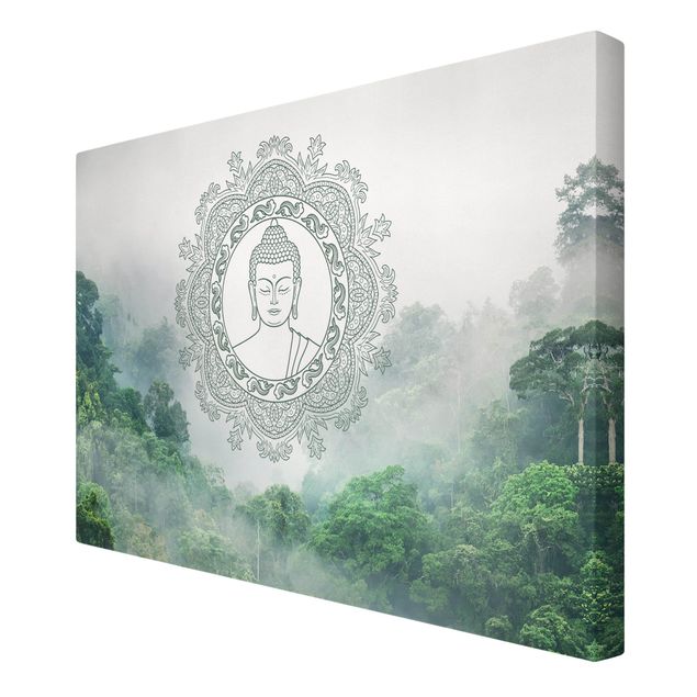 Tableaux moderne Mandala de Bouddha dans le brouillard