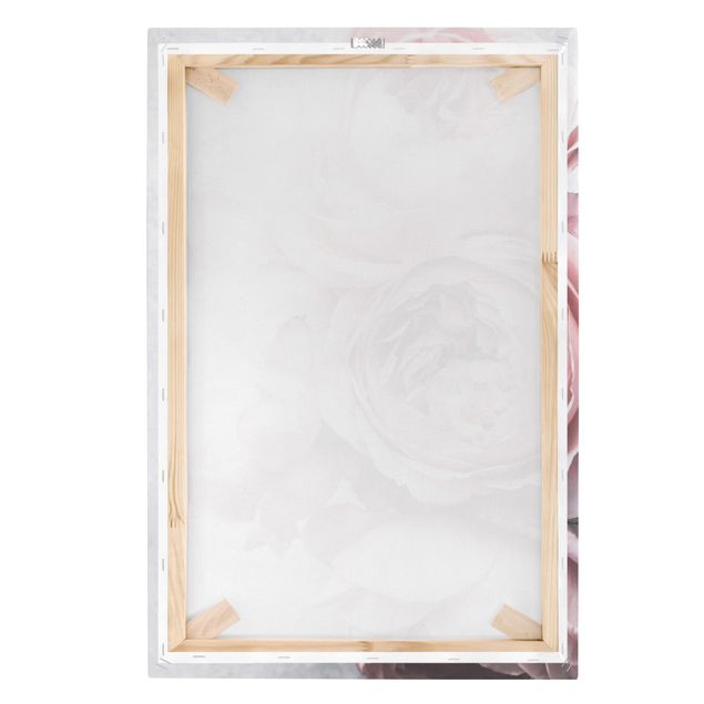 Tableau décoration Fleurs de Pivoine Rose Clair Pastel Shabby