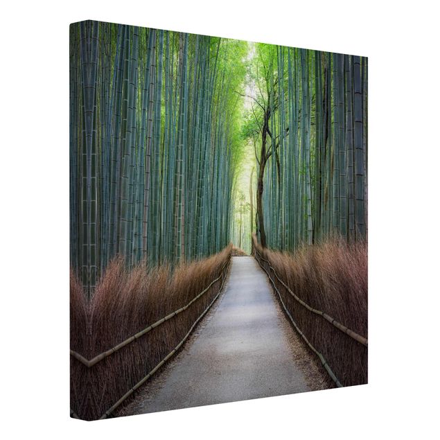 Tableau bambou Le chemin à travers le bambou