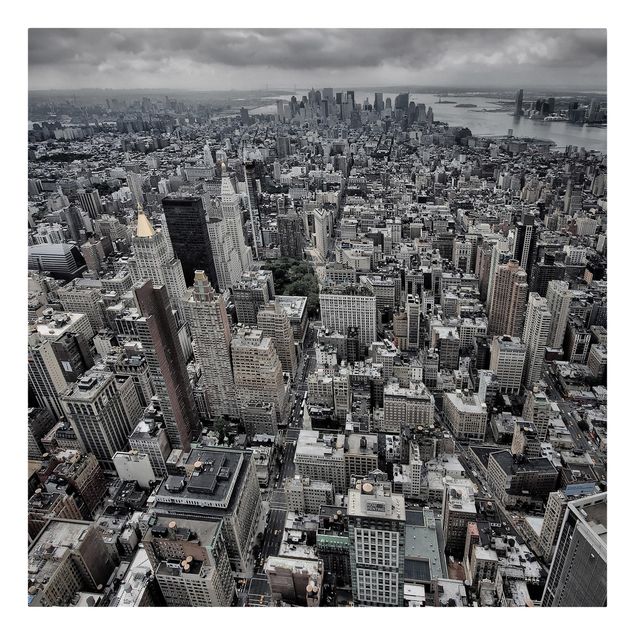 Tableaux sur toile en noir et blanc Vue sur Manhattan