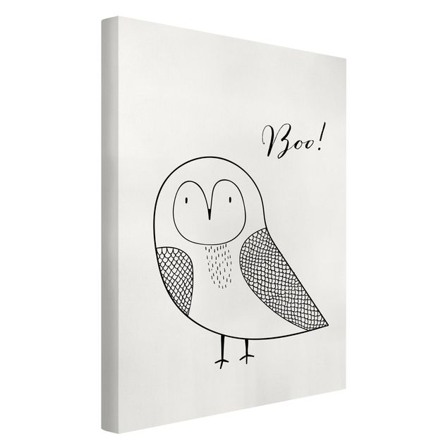 Cadre animaux Hibou dessinant Boo