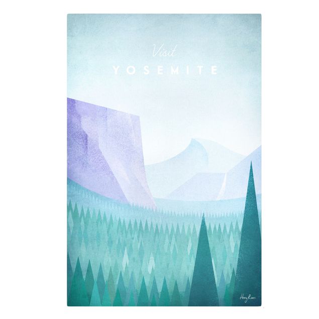 Toile paysage montagne Poster de voyage - Yosemite Park