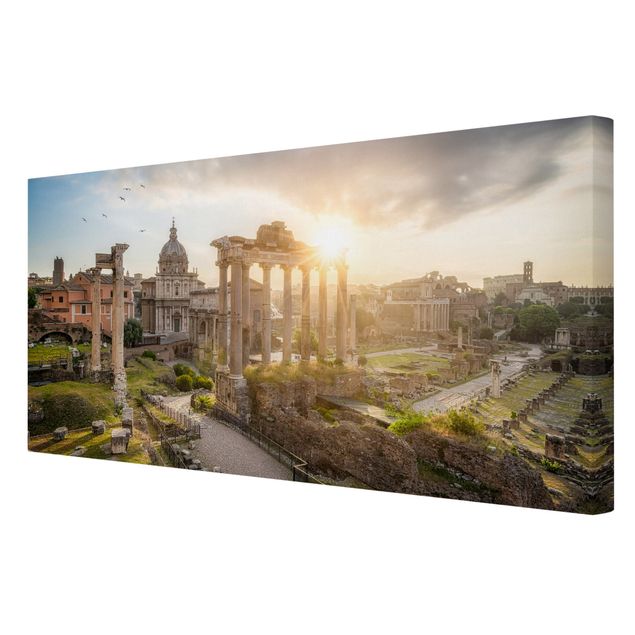 Tableau toile ville Forum Romanum au lever du soleil