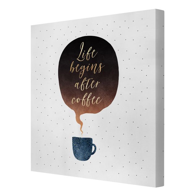 Tableaux de Elisabeth Fredriksson Life Begins After Coffee à pois
