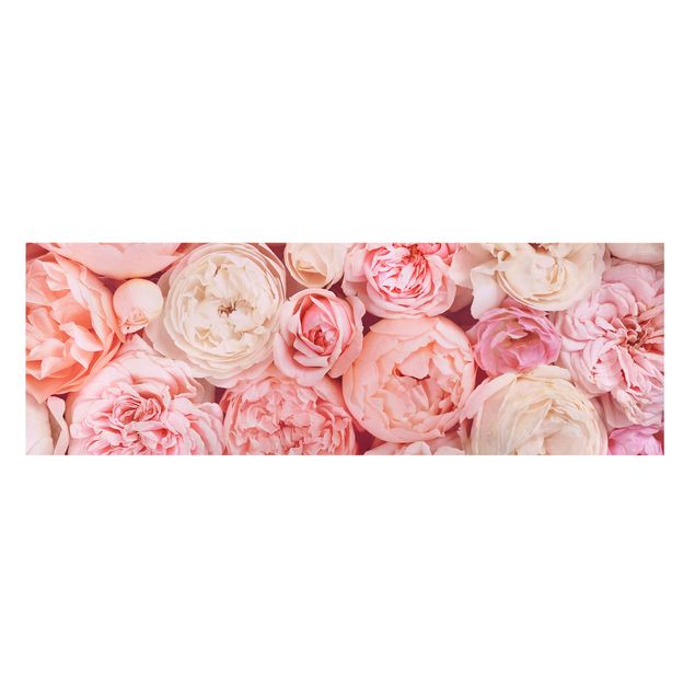Tableau amour Roses Coral Shabby en rose