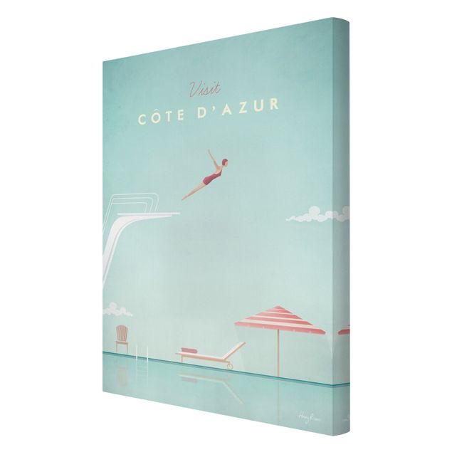 Tableau style vintage Poster de voyage - Côte D'Azur