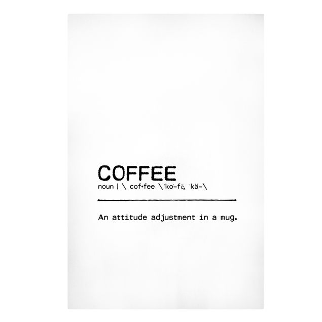 Tableaux sur toile avec café Definition Coffee Attitude