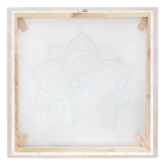 Tableaux muraux Illustration Mandala Mandala Or Bleu