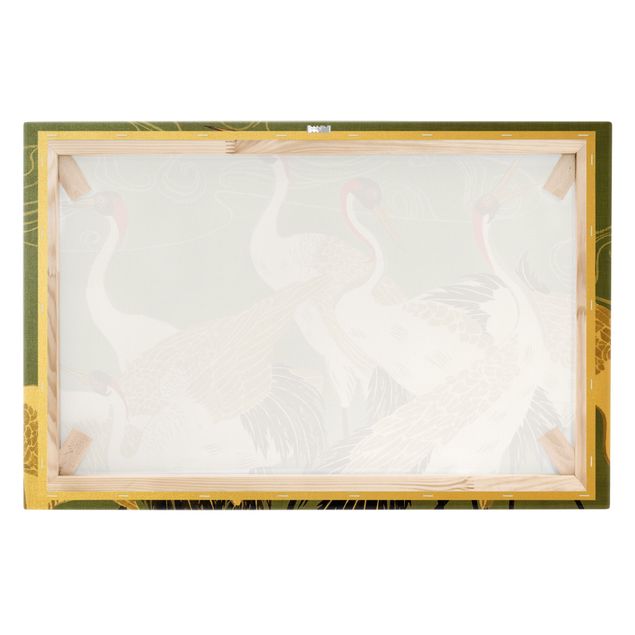 Tableau sur toile or - Crane With Golden Feathers I