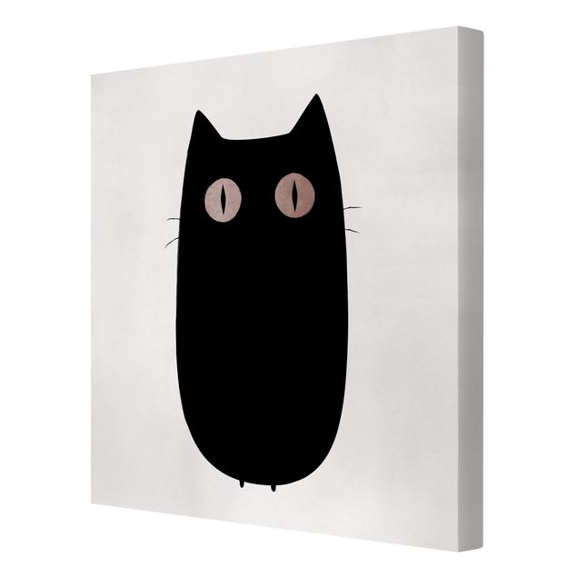 Cadre animaux Illustration d'un chat noir