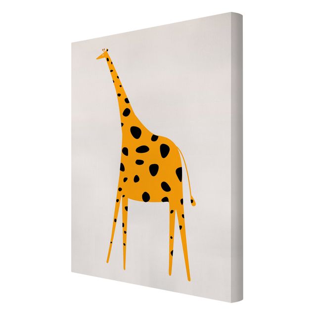 Tableaux afrique Girafe jaune