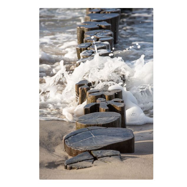 Tableaux moderne Brise-lames sur la plage