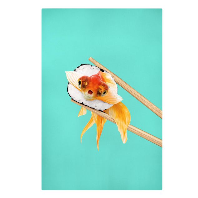 Tableau animaux Sushi avec poisson rouge