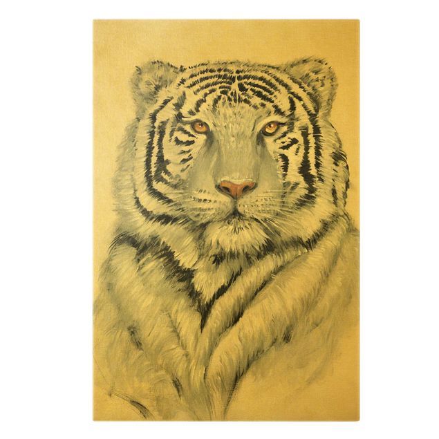 Tableau animaux Portrait Tigre Blanc II