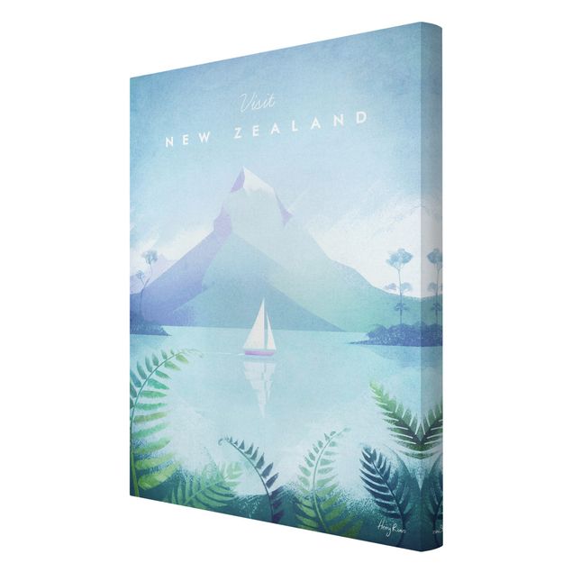 Toiles montagne Poster de voyage - Nouvelle-Zélande