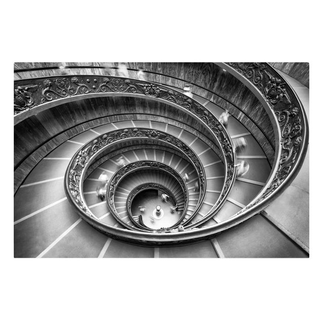 Tableaux sur toile en noir et blanc Escalier Bramanta