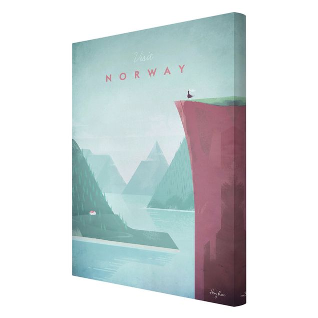 Tableau style vintage Poster de voyage - Norvège