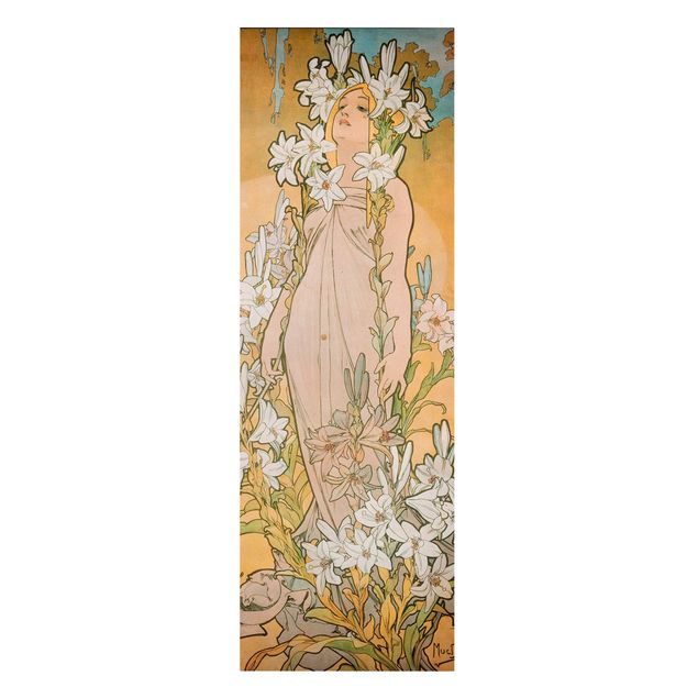 Tableaux fleurs Alfons Mucha - Le Lys
