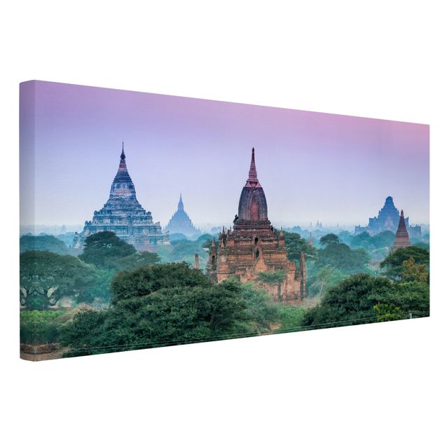 Toile coucher de soleil Parc du temple de Bagan