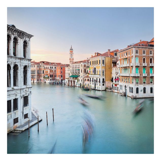 Tableau toile ville Vue du Grand Canal depuis le pont du Rialto Venise