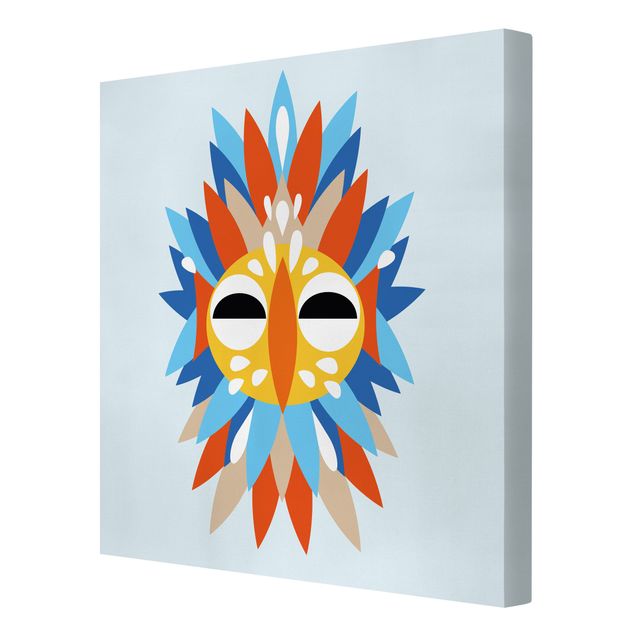 Tableaux de Muah Collage masque ethnique - Perroquet