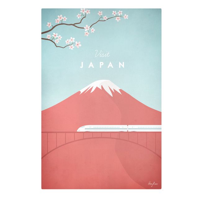 Tableau fleurs Poster de voyage - Japon