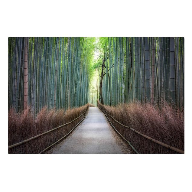 Tableau moderne Le chemin à travers le bambou