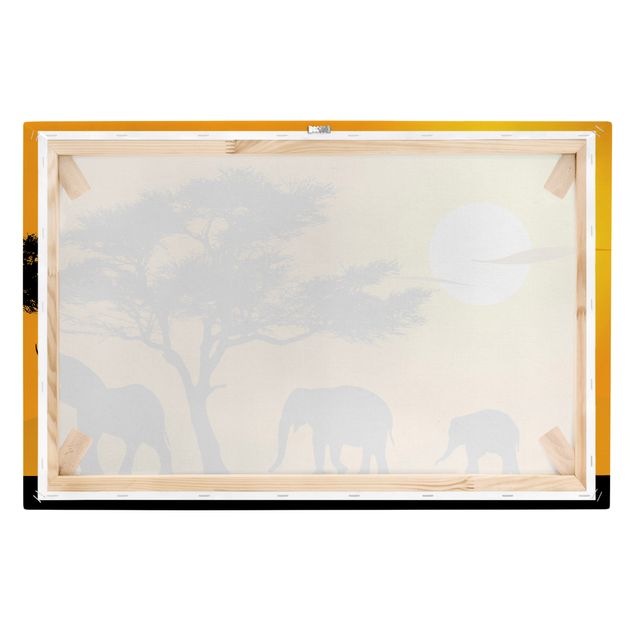 Tableaux modernes Marche des éléphants africains